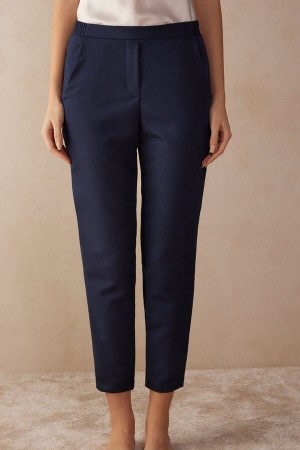 Spodnie Intimissimi Full Length with Pockets Damskie Niebieskie | PL4260PQ