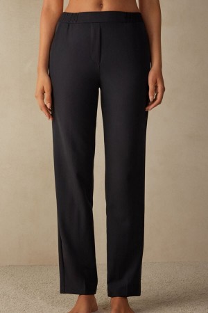 Spodnie Intimissimi Prosty Cut with Pockets Damskie Czarne | PL4263FM