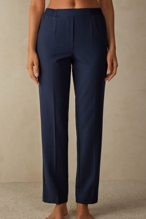 Spodnie Intimissimi Prosty Cut with Pockets Damskie Niebieskie | PL4262GL