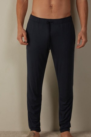 Spodnie Intimissimi Silk and Modal Męskie Niebieskie | PL3093HK