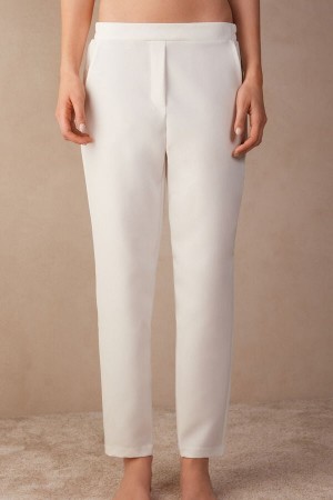 Spodnie Intimissimi Trousers with Pockets Damskie Białe | PL4273RW