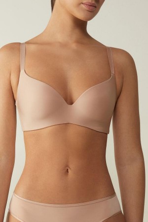 Staniki Intimissimi Adele Triangle in Ultralight Microfiber Damskie Beżowe | PL4634UT